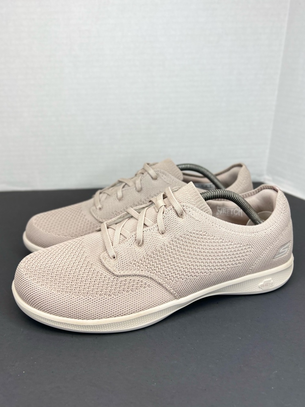 Skechers Goga Mat Go Step Lite Align Slip Ons Comfort Womens Sz 11 Wide Taupe
